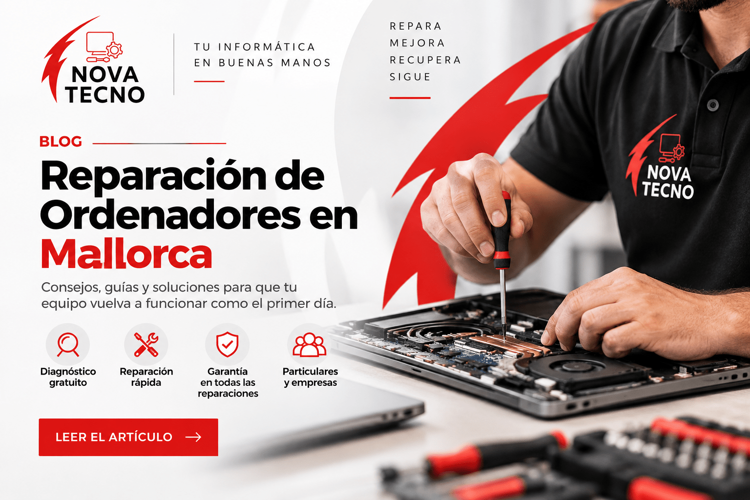 Reparación de ordenadores en Mallorca: precios y tiempos 2026